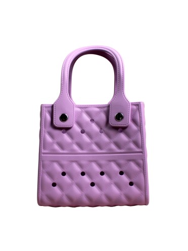 Madosh Women’s Mini Beach Tote Bag | Waterproof EVA Pool Handbag | Small Lightweight Carry Bag for Beach, Mini Rubber Travel & Daily Use Handbag– Purple